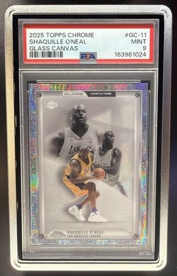 2025-26 Topps Chrome Shaquille O'Neal #GC-11 Glass Canvas SSP Lakers PSA 9