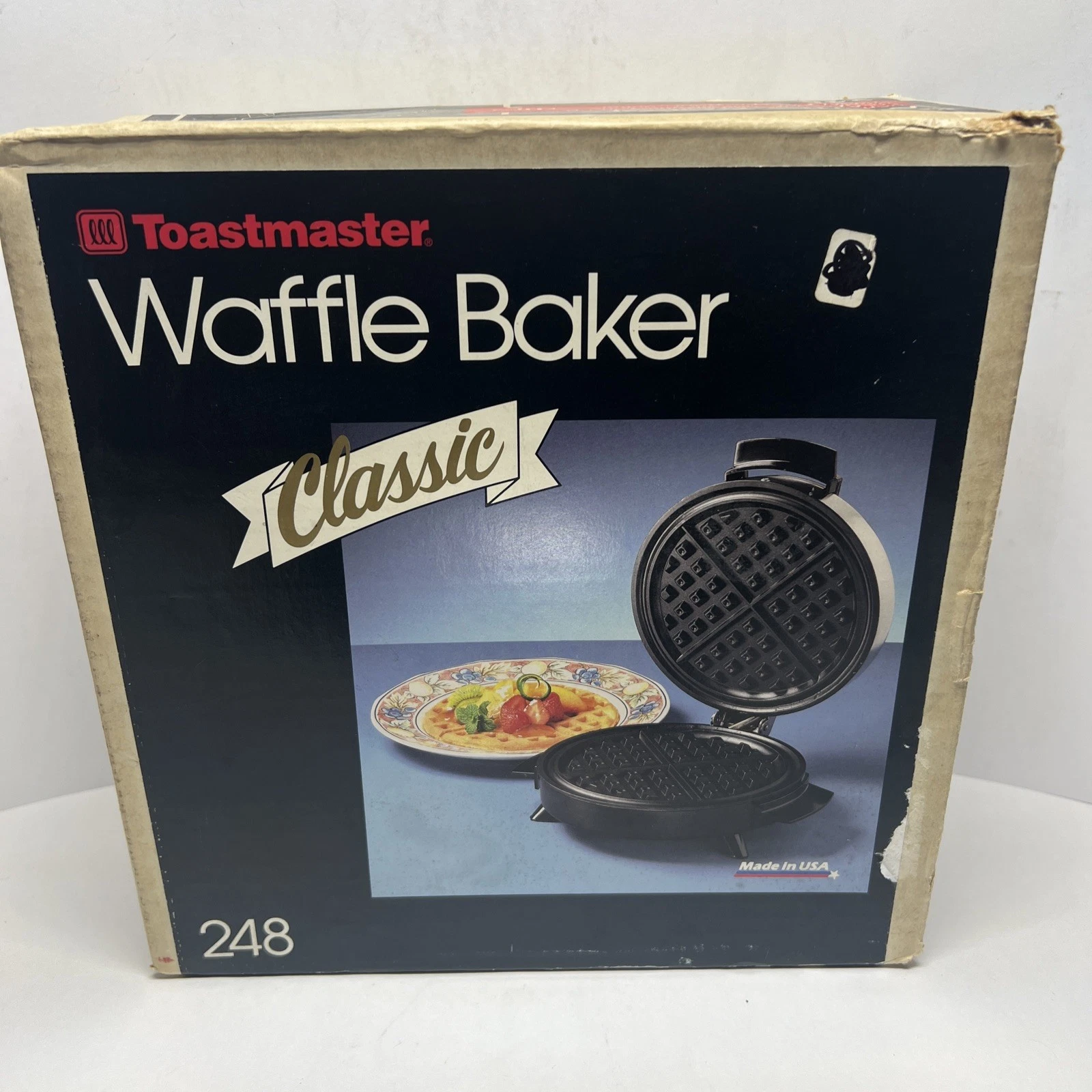 Vintage Toastmaster Model 248 Waffle Baker - Maker 7 " Non Stick. Working Cond!!