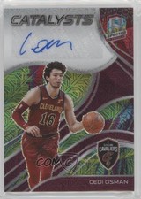 2020-21 Panini Spectra Catalysts Signatures Meta Prizm 4/25 Cedi Osman Auto 3d3