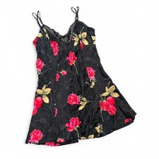 VTG 90s Victoria  s Secret Rose Silk Mini Slip Dress