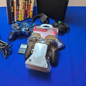 Sony PlayStation 2 PS2 Console SCPH-39001 W/Cables 8mb Controller 9 Game Bundle
