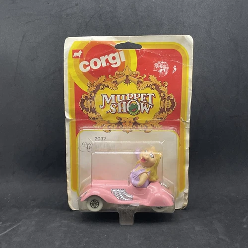 Vintage 1979 Corgi Muppet Show Miss Piggy in Her Car #2032 NOS