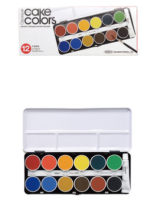 Holbein Tortenfarben Deckdichte Aquarellfarben - Aquarell Pfannenset - 12er S...