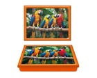 Large Wooden Macaws Parrots Lap Tray Soft Padded Cushioned Bean Bag Food TV
