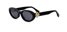 Fendi FF Diamonds 40140U 01A 53 Black Blue Normal Sunglasses FE40140U