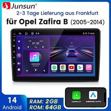 Carplay 2+64GB Android 14 Autoradio GPS Navi Für Opel Zafira B Astra H 2005-2014
