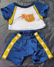 Build-A-Bear BABW Vintage Hoops Basketball Uniform Shirt Shorts Costume - GUC