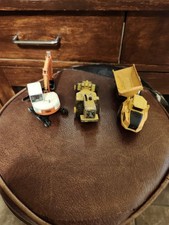 Lot of 6 Die Cast Metal Hard Plastic Construction Toys Tractors/Dump Trucks