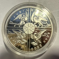 Poland 10 Złotych Silver Coin 2000 Jubileusz Wielki Roku Polish Eagle