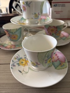 Mikasa Chinese Poetry Cup and Saucer 4 Each