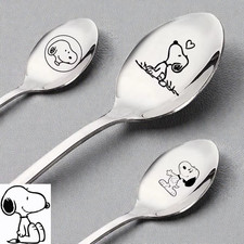 Snoopy Stainless Steel Spoon Cute Cartoon Dessert Ice Cream Baby Cutlery Kawaii