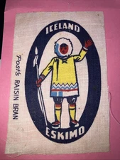 Post Cereal Patch "POST'S RAISIN BRAN ICELAND ESKIMO"