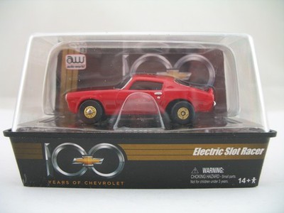Auto World HO Slot Car 49: 1970 1/2  Chevy Camaro red, MISB, 100 years