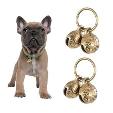Styquenzer Copper Bell for Dog Collar, 4 PCS Brass Dog Bells Extra Loud Small