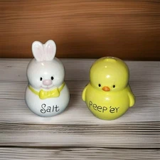 Transpac Brand  Sallt and pepper shakers Bunny & Chic