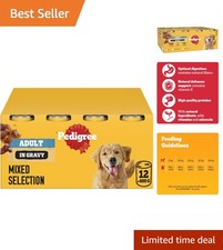 All-Natural Plant-Based Adult Dog Wet Food - Mixed Threesome in Gravy, 12x400g 3.96 per kilo