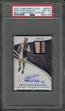 2020 Immaculate Cristiano Ronaldo Auto BOOT SIGNATURE SAPPHIRE #BSCR7 X/10 PSA 8