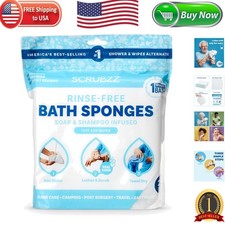 Extra Thick  Soft Rinse-Free Bathing Wipes - 25 Count for Full-Body Hygiene