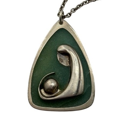 Vintage Helen Adelman Modernist Sterling Silver Madonna Child Pendant READ