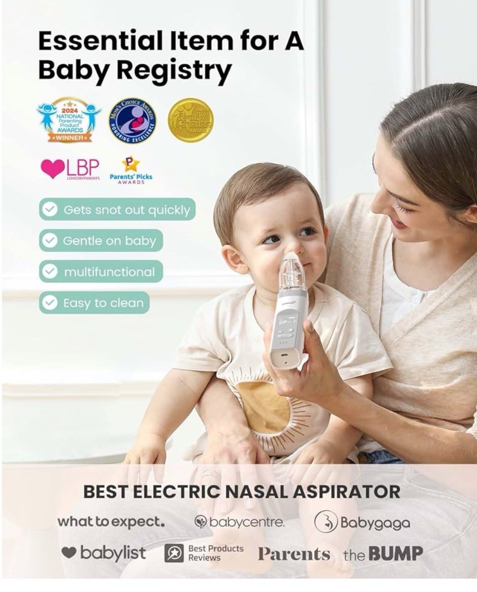 Nasal Aspirator for Baby, Electric Baby Nose Sucker with Powerful Suction Clean