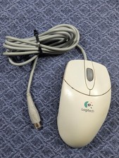 Vintage Logitech Scroll Wheel Ball Mouse M-C48 PS/2 Compatible