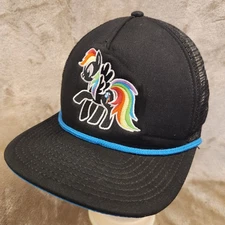 My Little Pony Brony Trucker Hat Rainbow Dash Mesh Snapback Rope Cap BioWorld