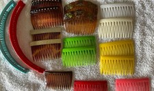 17 VINTAGE HAIR HONG KONG COMB COMBS PAIRS TORTOISE E01
