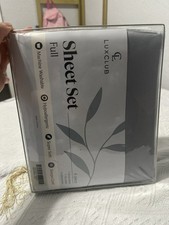 LuxClub 6 PC Sheet Set Sheets Deep Pockets 18" Eco Friendly - FULL Size