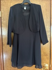 Vintage 90’s Virgo Black Sleeveless Knee Length A-Line Scoop Neck Dress Size 16