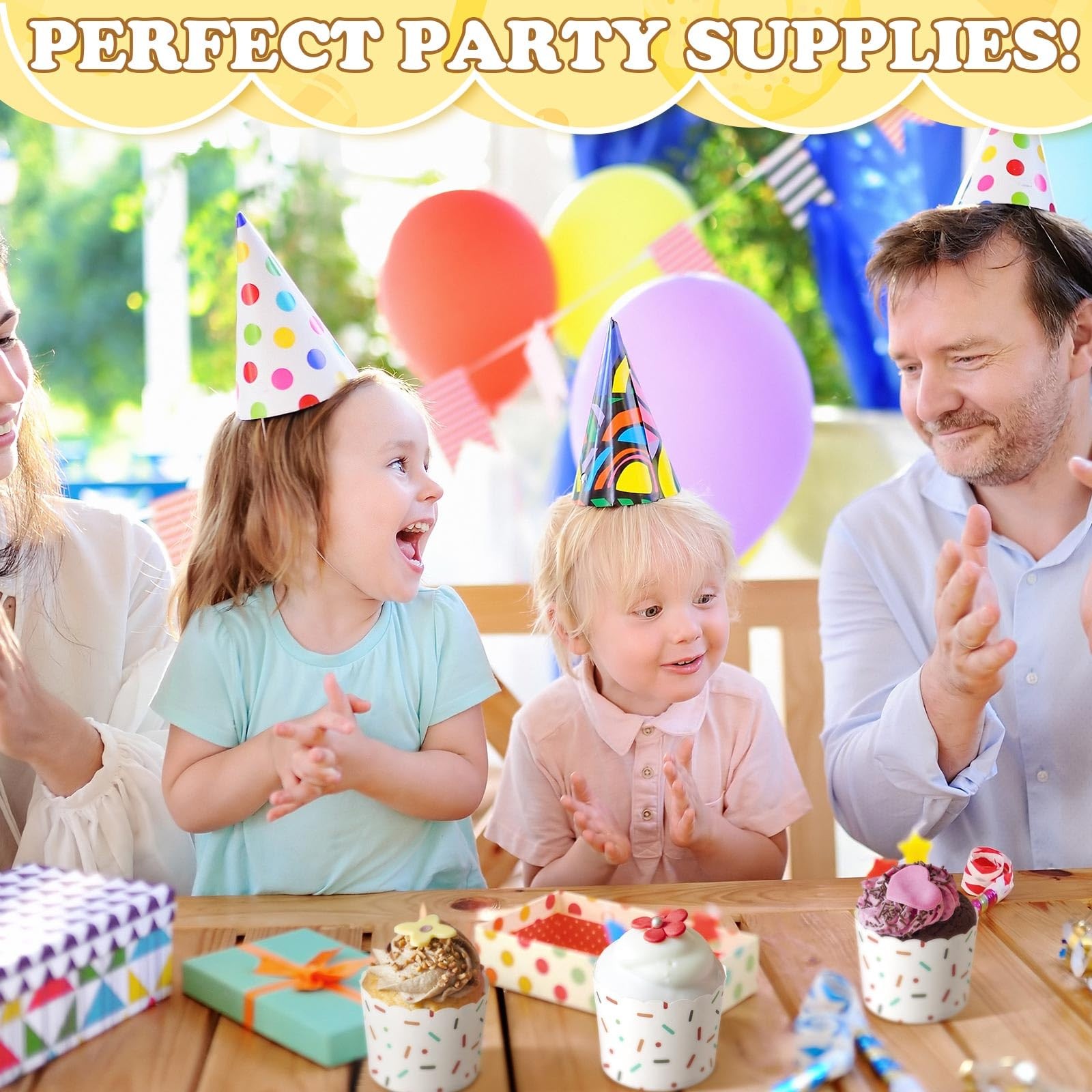 200 PCS 6 oz White Cupcake Liners, Greaseproof Muffin Paper Cups, Baking