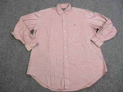 Vintage Ralph Lauren Shirt Mens 16.5 Pink Yarmouth Pinpoint Oxford Button Down - Image 1 of 4