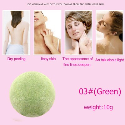 Bath Salt Ball Body Skin Whiten Stress Relief Bubble Shower Ball (Green) Deu