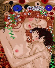 Orchidea Needlepoint canvas for halfstitch without yarn after Gustav Klimt - ...
