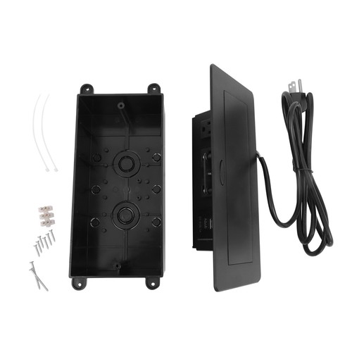 Connection Box Desktop Pop Up Presa Power Cover Box con 3 Prese e 2 Porte USB - Foto 7 di 12