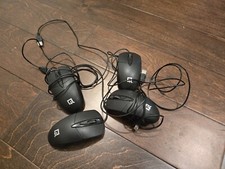 Lot of 4 Q Wired optical 2 button mouse mice FREE SHIP