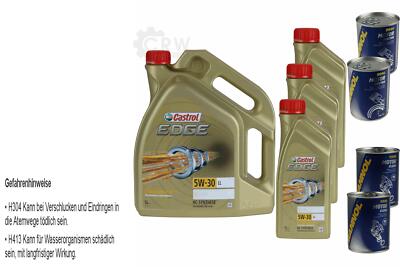 8L Motoröl Castrol EDGE Titanium FST 5W-30 LL 2xMotor Doctor+Motor Flush