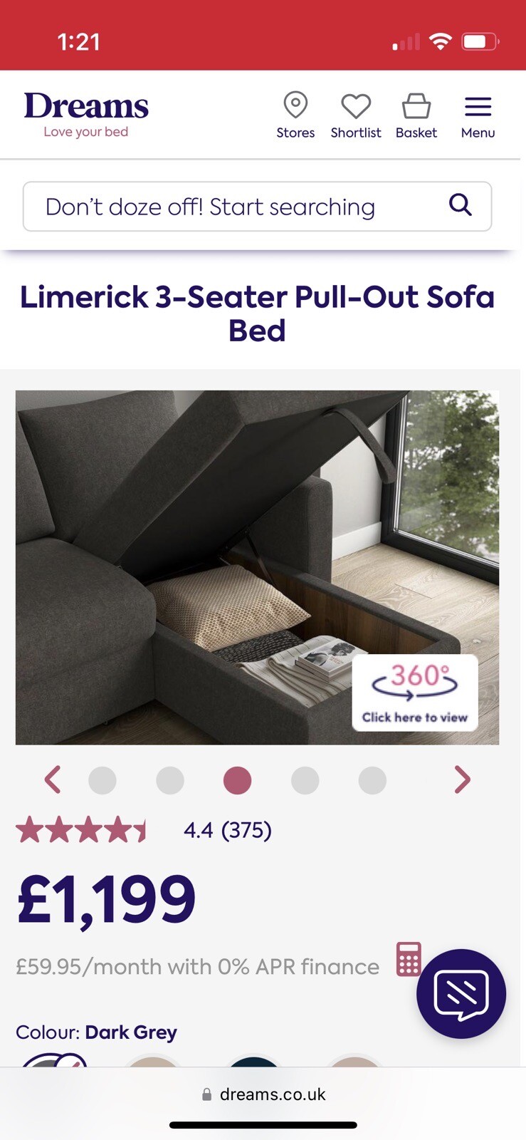 Light Grey corner sofa bed with storage new eBay