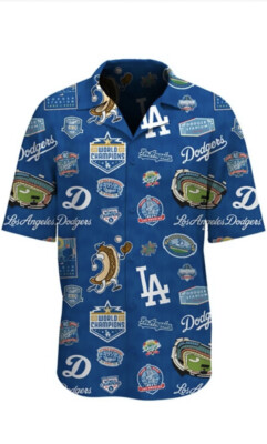 Los Angeles Dodgers Luau Night Hawaiian shirt SGA XL 7/25/22 vs