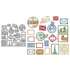 Postmark Stamp Metal Cutting Dies Stencils Card Making Scrapbooking Paper Crafts