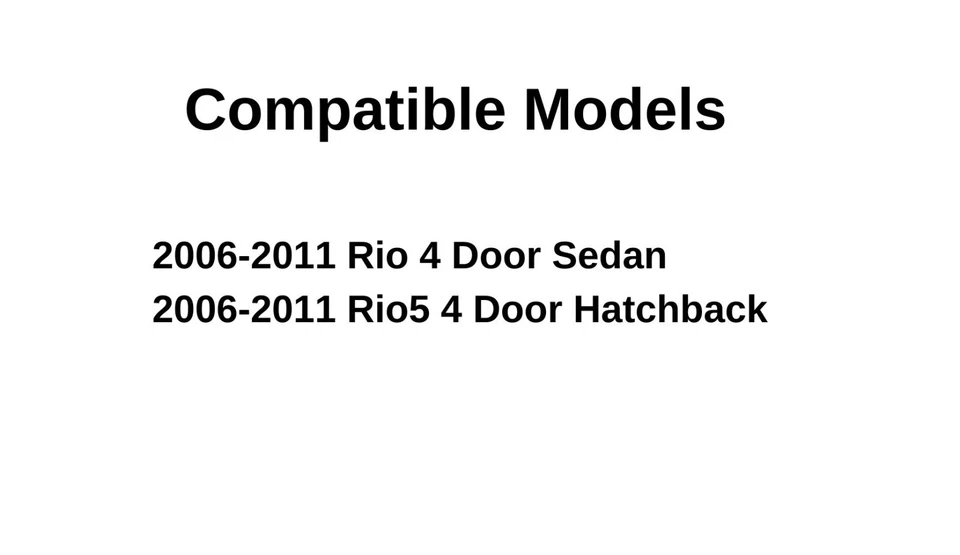 Compatível com 2006-2011 Kia Rio & Rio5 Driver Side Left Front Door Window Glass - Imagem 2 de 4