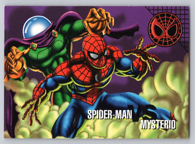 1996 Fleer Marvel Vision - Embossed Textured - #23 Spider-Man vs. Mysterio