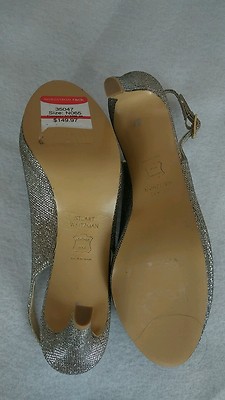 Sandales Talons Hauts Stuart Weitzman - Glitter Or - Pointure 6.5 US - Occasion Excellent état