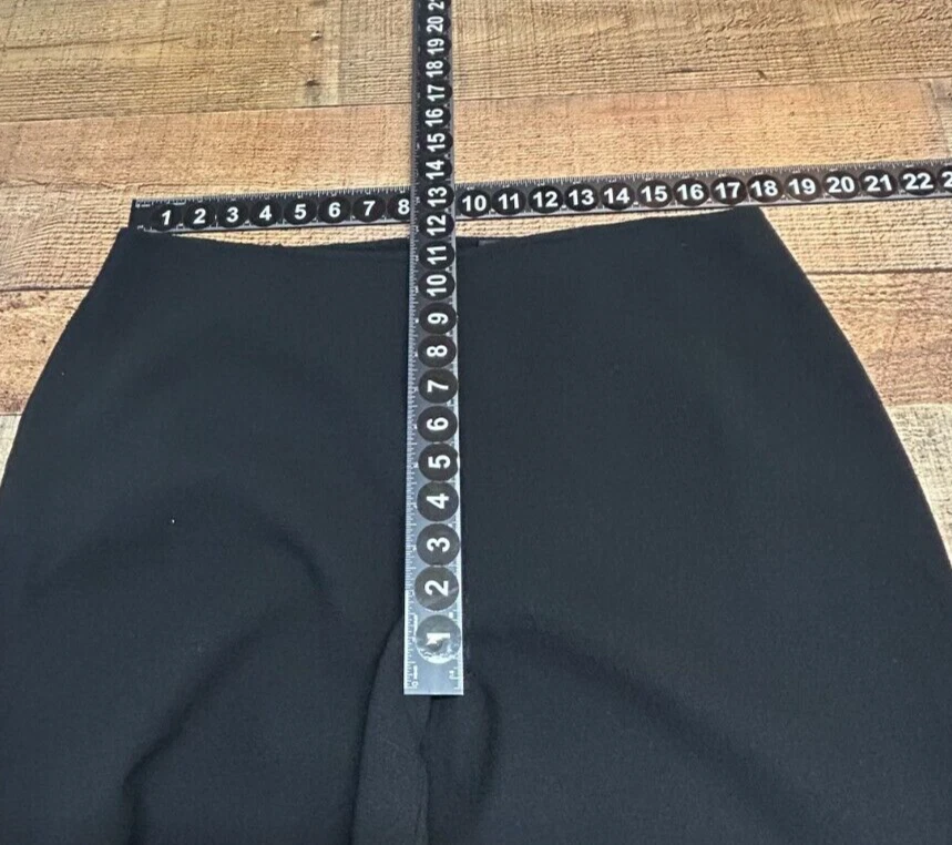 Pantalones Linda Allard Ellen Tracy para mujer 16 negros reales 35X32 lana pierna ancha nuevos con etiquetas Foto 4 de 4