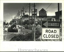 1986 Press Photo Construction along Williams Boulevard in Kenner - nob47354