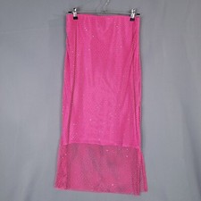 Sincerely Jules Women's Skirt Pull On Midi Elastic Waist Side Slit Pink Size M