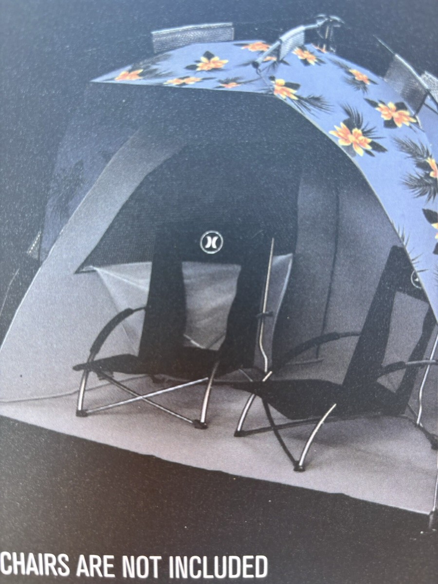 Hurley Easy One Pull Set Up Beach Tent Sun Shade Outdoor Camping