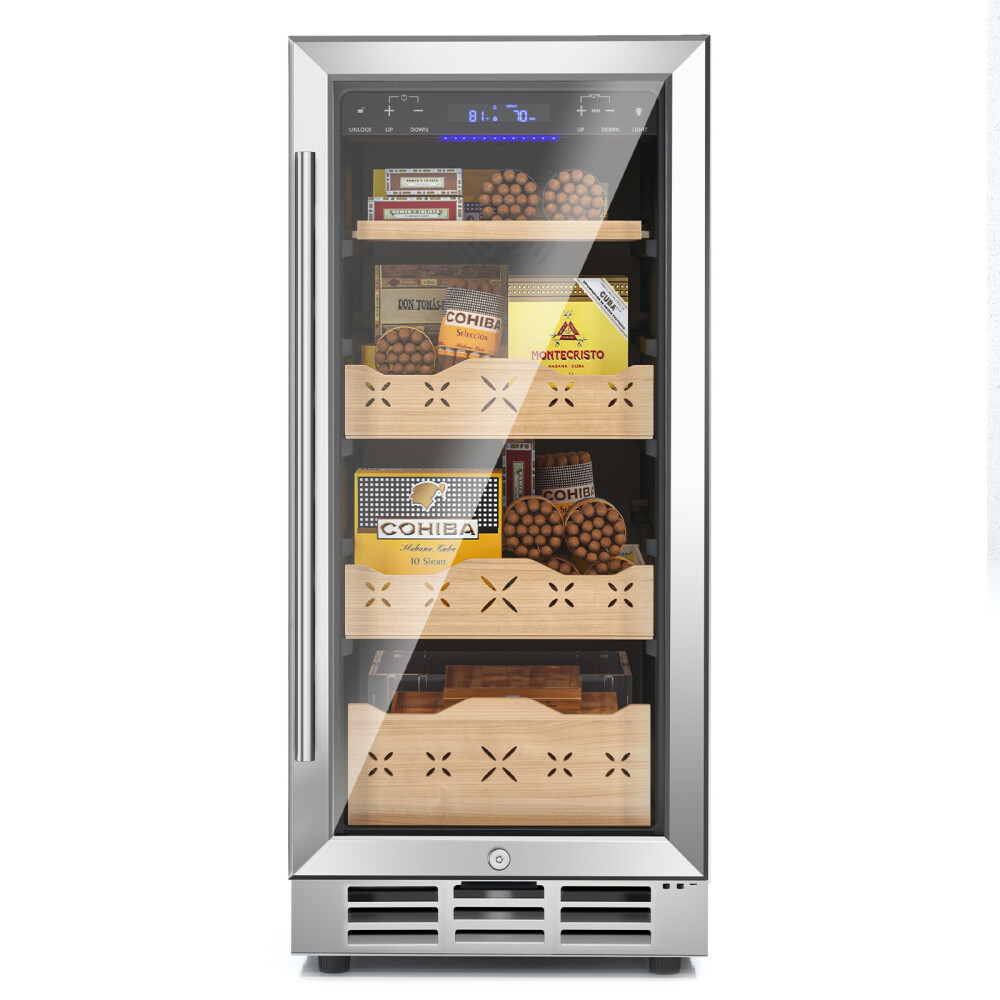 100L Electric Cigar Cooler Humidor Cedar Wood Cooling & Heating