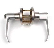 Privacy Satin Nickel Lever Handle Door Lock Knob bedroom bathroom Brushed Nickel