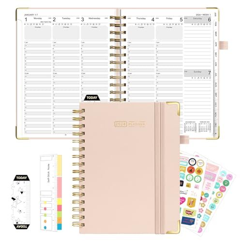 Daily Planner 2024-2025 Calendar 12 Month Weekly Teacher A5 - 6.5