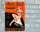 Bon Jovi Cinderella Sign Aluminum Metal 8"x12" Garage Man Cave Classic Rock